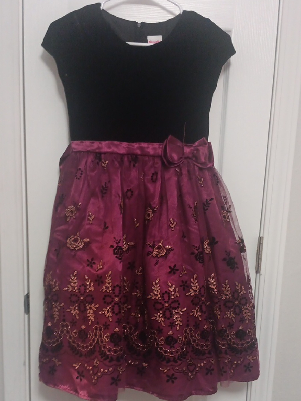 Nannette Black Velvet Girls Holiday Dress